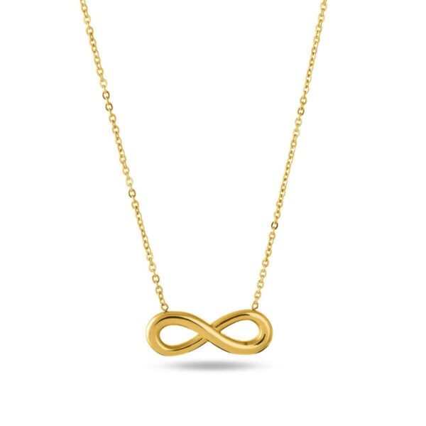 Infinity model 18K gold plated on Stainless Steel Anti Tarnish necklace - Image 5