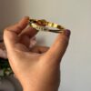 AD stones on hole twisted 18k gold plated on Stainless Steel Kada -size 2.3/ 2.4 - Image 5