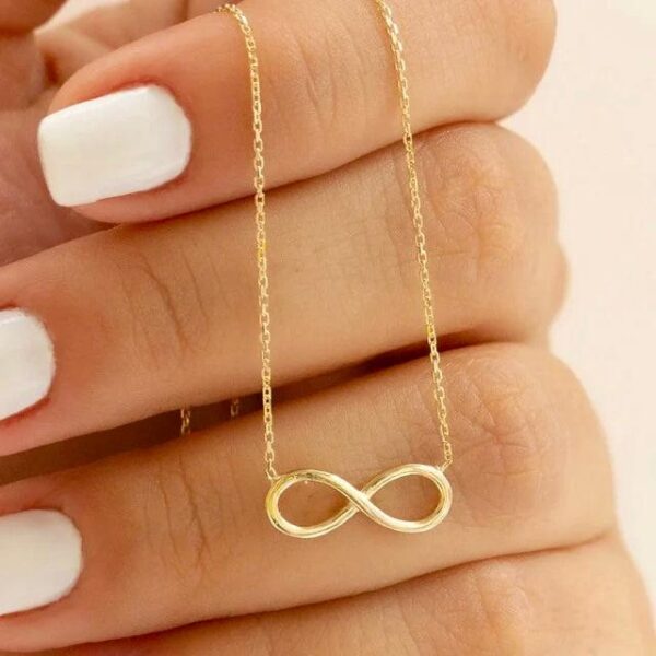 Infinity model 18K gold plated on Stainless Steel Anti Tarnish necklace - Image 3