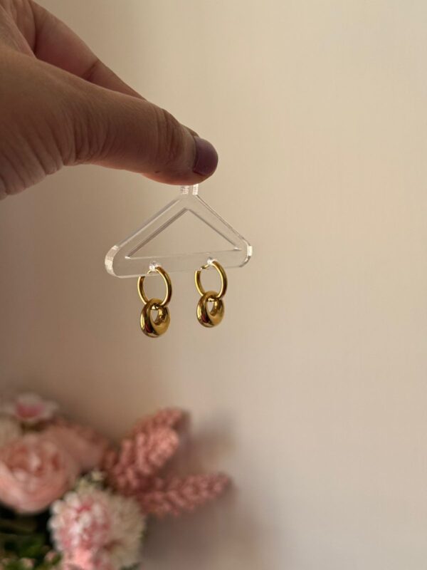 Circle Hoops 18k Gold plated on stainless steel Antitarnish - Image 3