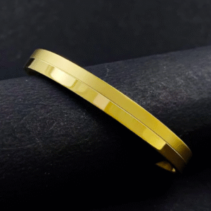 Unisex Gold plated anti tarnish double shade Kada in trending