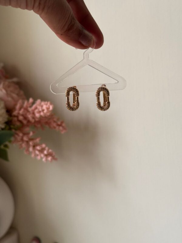 Semi anti tarnish quality polished Rose gold brass hoops-MODEL 2