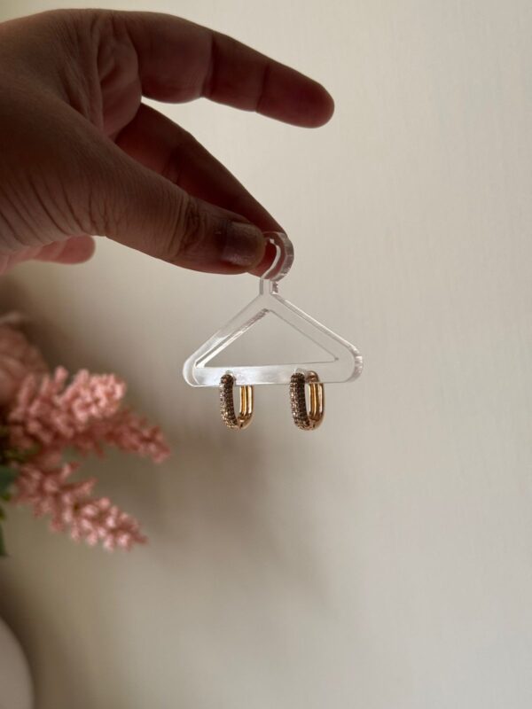 Semi anti tarnish quality polished Rose gold brass hoops-MODEL 3 - Image 3