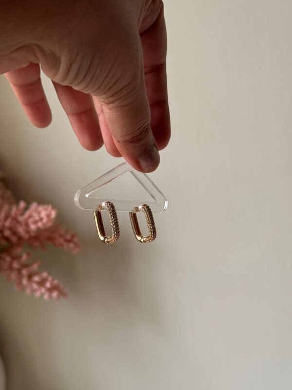 Semi anti tarnish quality polished Rose gold brass hoops-MODEL 4 - Image 2