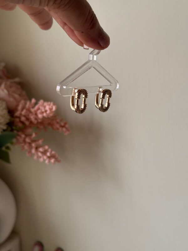 Semi anti tarnish quality polished Rose gold brass hoops-MODEL 2 - Image 2