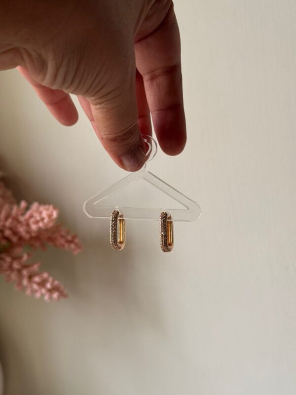 Semi anti tarnish quality polished Rose gold brass hoops-MODEL 4 - Image 3