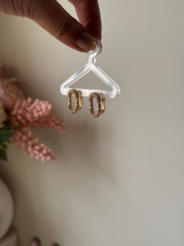 Semi anti tarnish quality polished Rose gold brass hoops-MODEL 2 - Image 3
