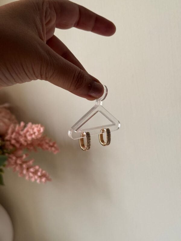 Semi anti tarnish quality polished Rose gold brass hoops-MODEL 3 - Image 2