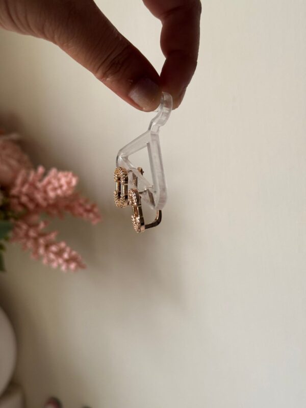 Semi anti tarnish quality polished Rose gold brass hoops-MODEL 2 - Image 4