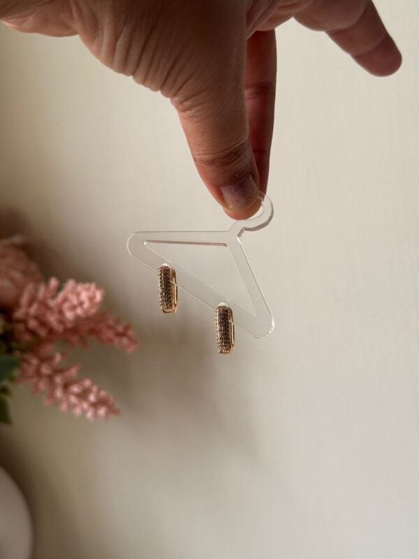Semi anti tarnish quality polished Rose gold brass hoops-MODEL 3 - Image 4