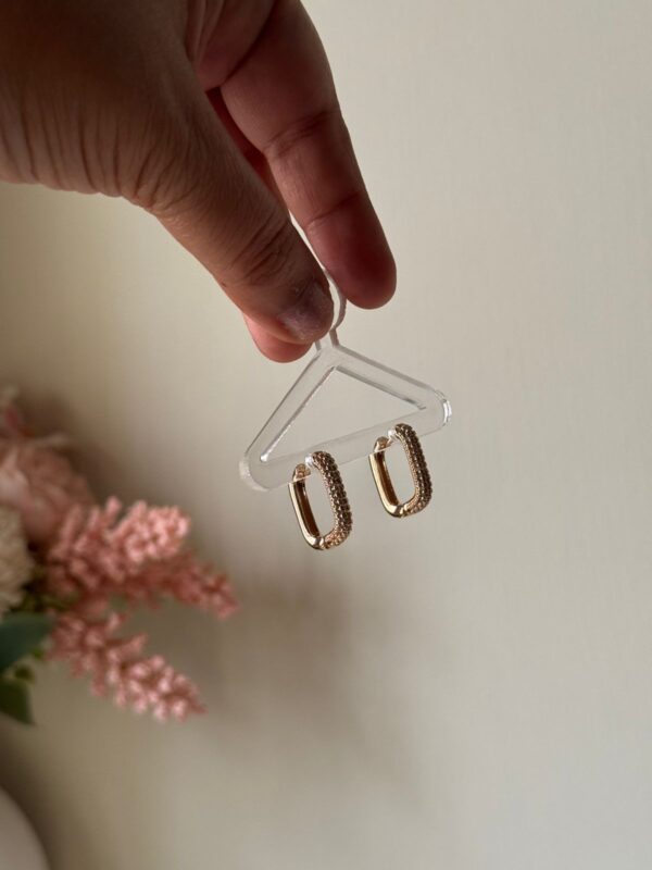 Semi anti tarnish quality polished Rose gold brass hoops-MODEL 4 - Image 4