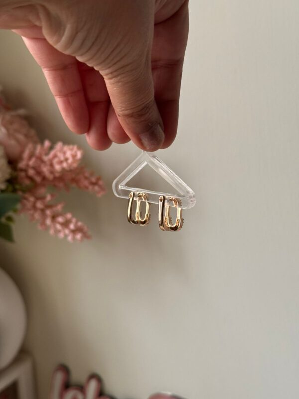Semi anti tarnish quality polished Rose gold brass hoops-MODEL 2 - Image 5