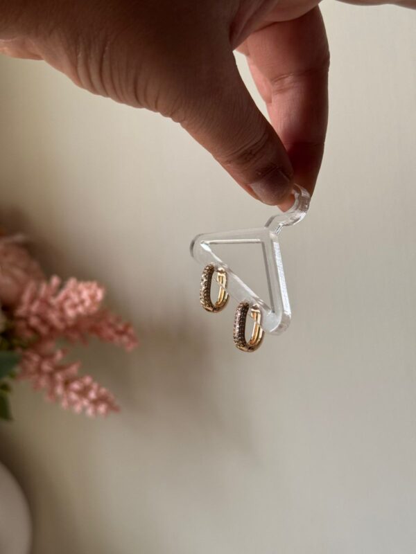 Semi anti tarnish quality polished Rose gold brass hoops-MODEL 3 - Image 5