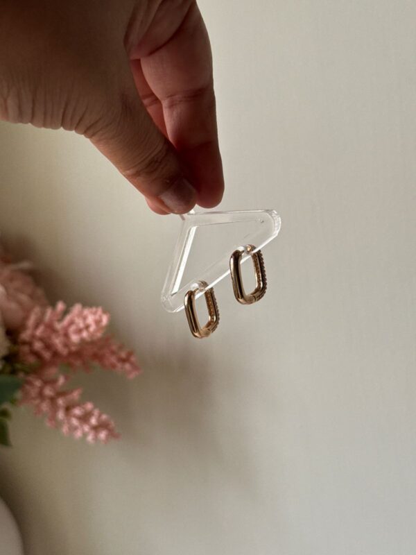 Semi anti tarnish quality polished Rose gold brass hoops-MODEL 4 - Image 5