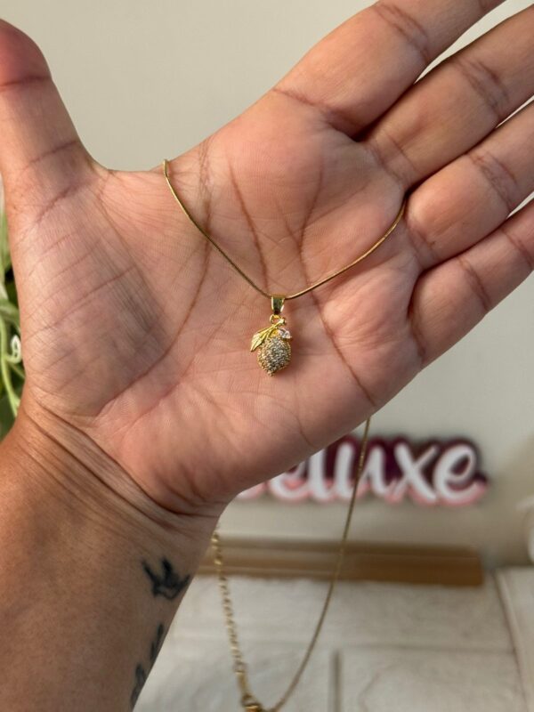 Pineapple design 18K gold plated on Stainless Steel Anti Tarnish necklace - Image 6