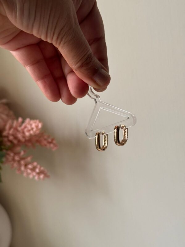 Semi anti tarnish quality polished Rose gold brass hoops-MODEL 3 - Image 6