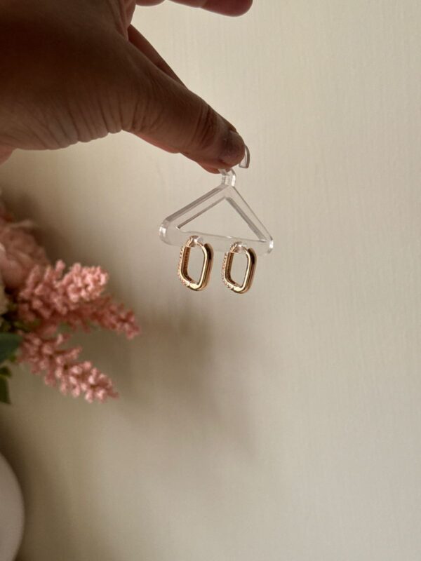 Semi anti tarnish quality polished Rose gold brass hoops-MODEL 4 - Image 6