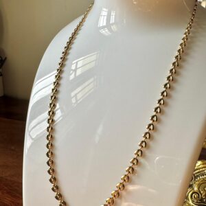 Anchor small puff link 18K gold plated on Stainless Steel Anti Tarnish necklace