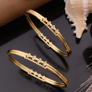 Temple pillar design 18k gold plated on Stainless Steel anti tarnish bracelet(1 piece)