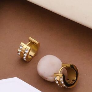 Bold trendy Hoops 18k Gold plated on stainless steel Antitarnish