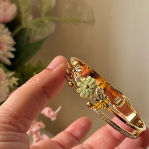 Desi openable 18k gold plated on Stainless Steel anti tarnish bracelet