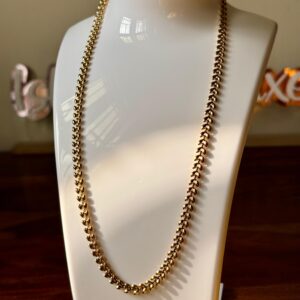 Anchor Large puff link 18K gold plated on Stainless Steel Anti Tarnish necklace