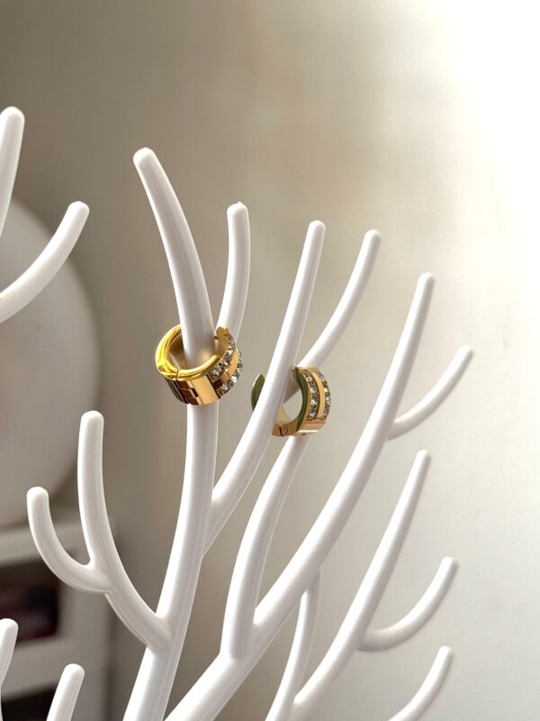 Bold trendy Hoops 18k Gold plated on stainless steel Antitarnish - Image 6