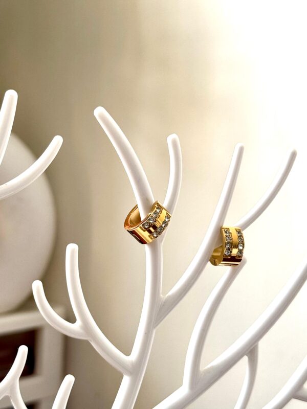 Bold trendy Hoops 18k Gold plated on stainless steel Antitarnish - Image 7
