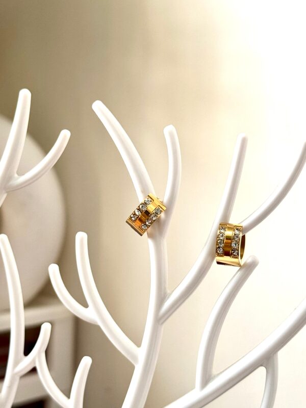 Bold trendy Hoops 18k Gold plated on stainless steel Antitarnish - Image 8