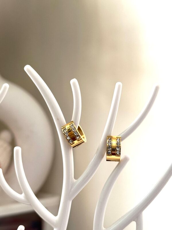 Bold trendy Hoops 18k Gold plated on stainless steel Antitarnish - Image 3