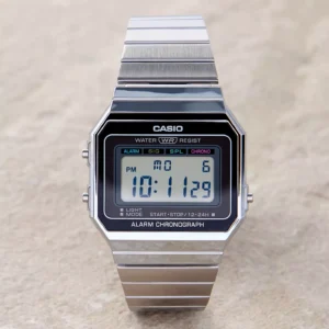 Casio model 2 famous edition Stainless Steel Antitarnish SILVER watch