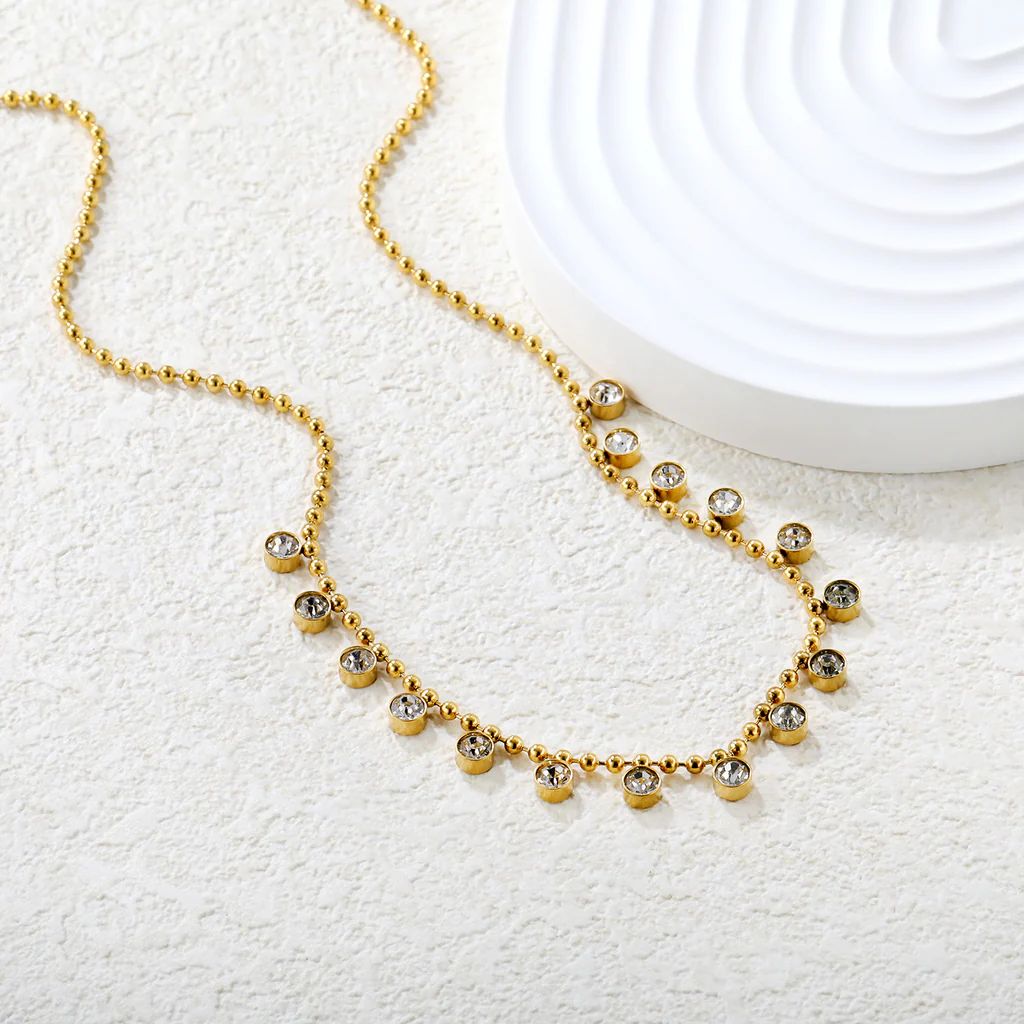 Two styles modern/ Ethnic -18K gold plated on Stainless Steel Anti Tarnish necklace - Image 5