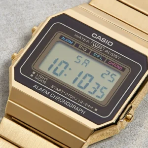 Casio Vintage model 2 famous edition Stainless Steel Antitarnish Golden watch