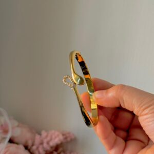 Trendy tear drop 18k gold plated on Stainless Steel anti tarnish bracelet