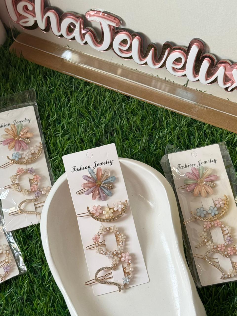 Korean minimal Hair set 4pins (full set) - Image 2