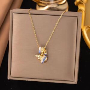 Lucky Gourd charms 18k gold plated on Stainless Steel Anti Tarnish necklace