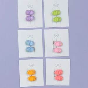 Mini Cute Shoe Hair Clips Set pins