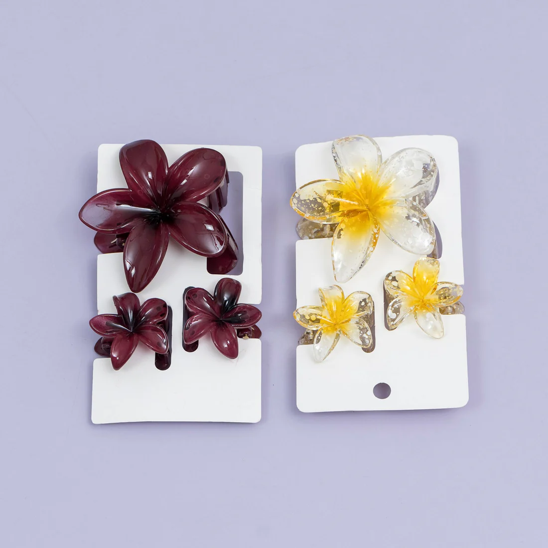 Flower set super premium hair claws (3 pieces)