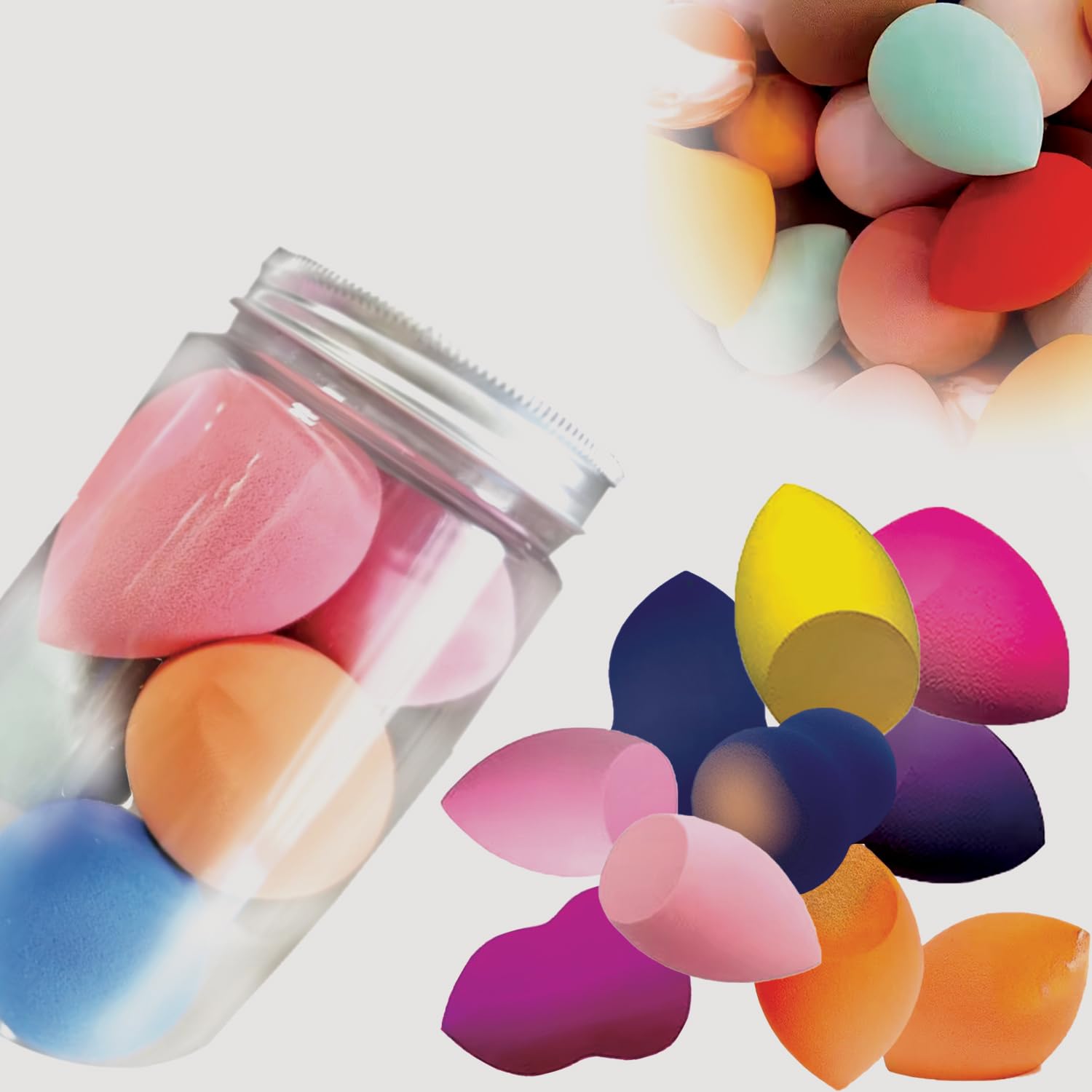 Beauty blender sponge jar ,good quality(5 assorted colours) - Image 5