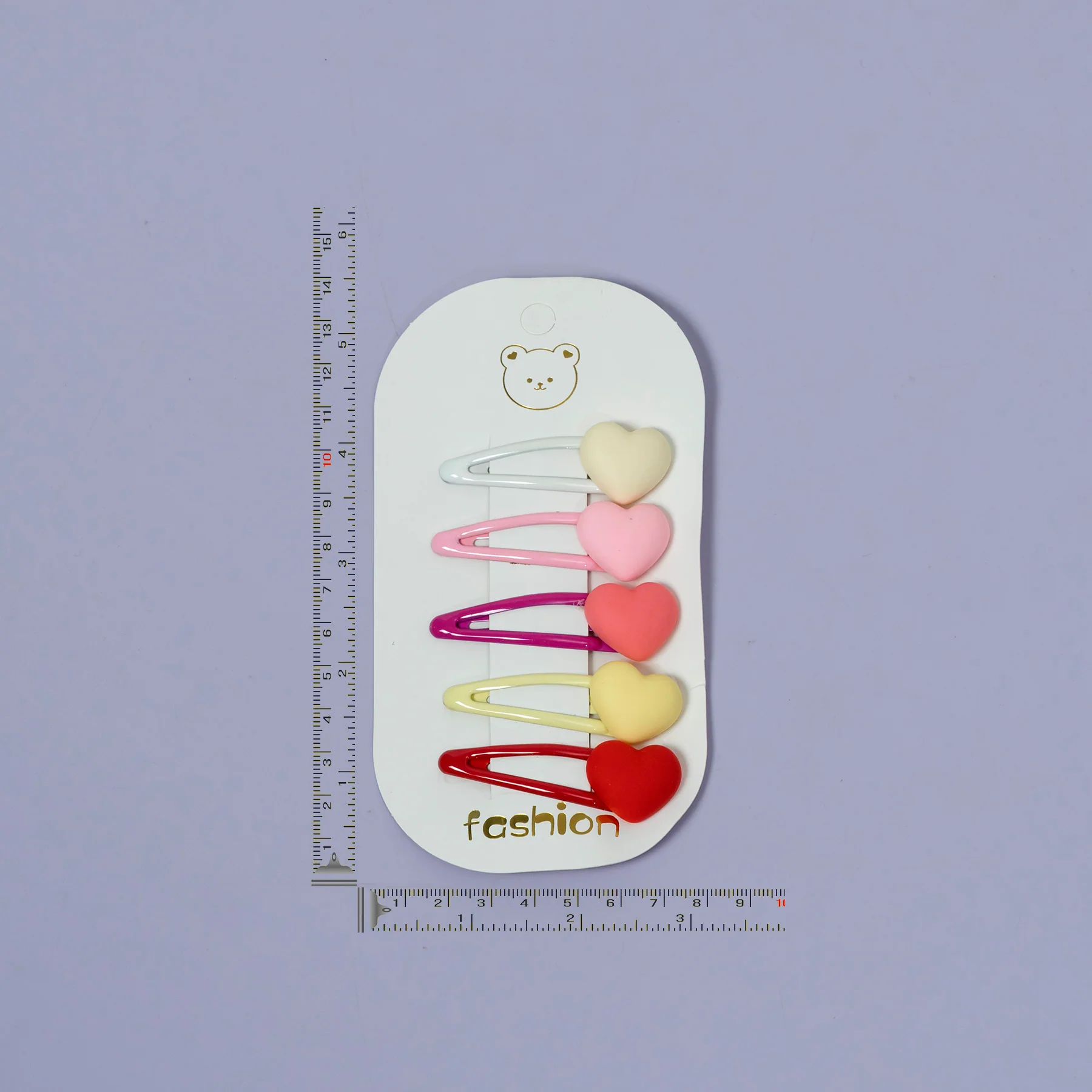 Heart Hair Clips set (5 pieces) - Image 3