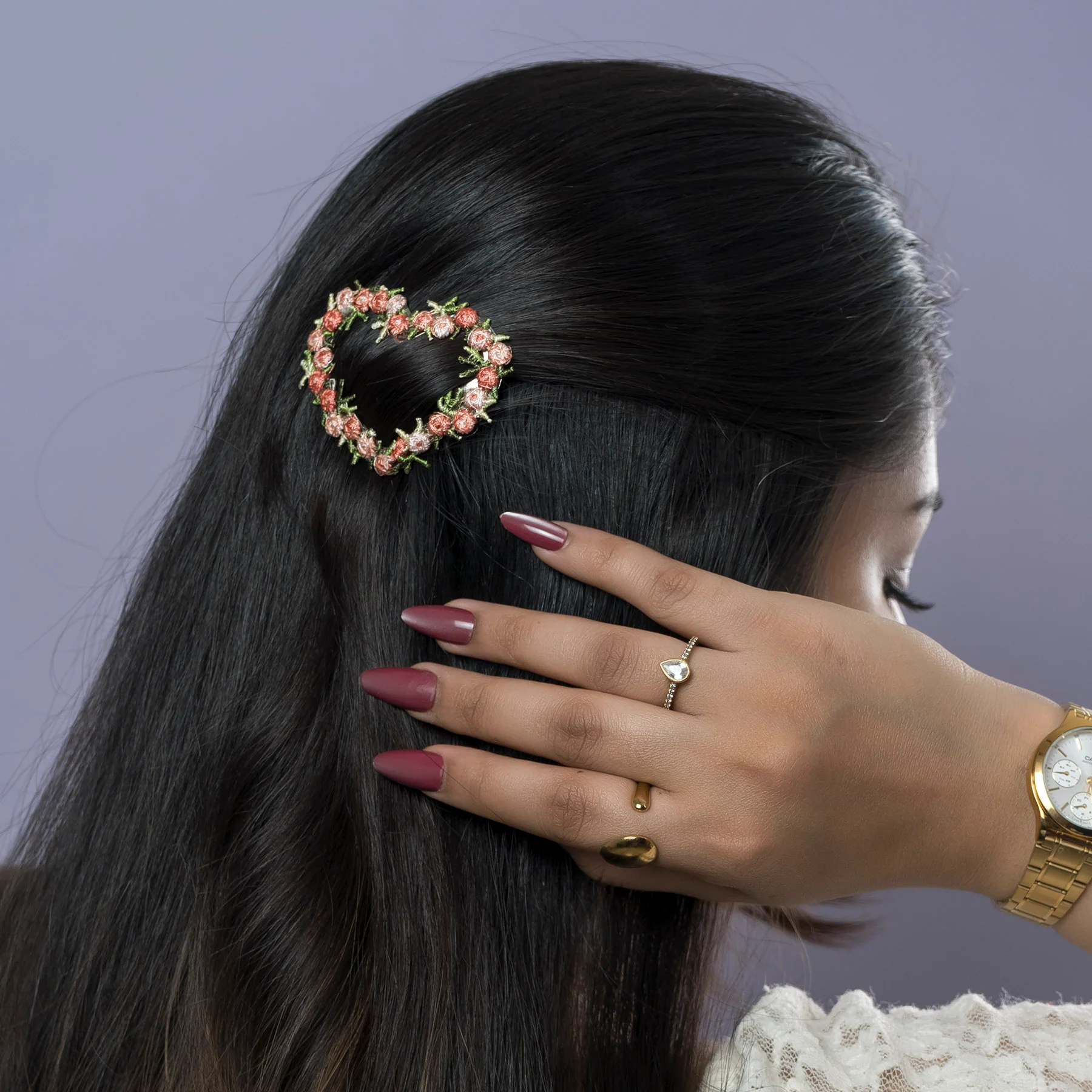 Fabric Hair Clips set (1 piece) - Image 2