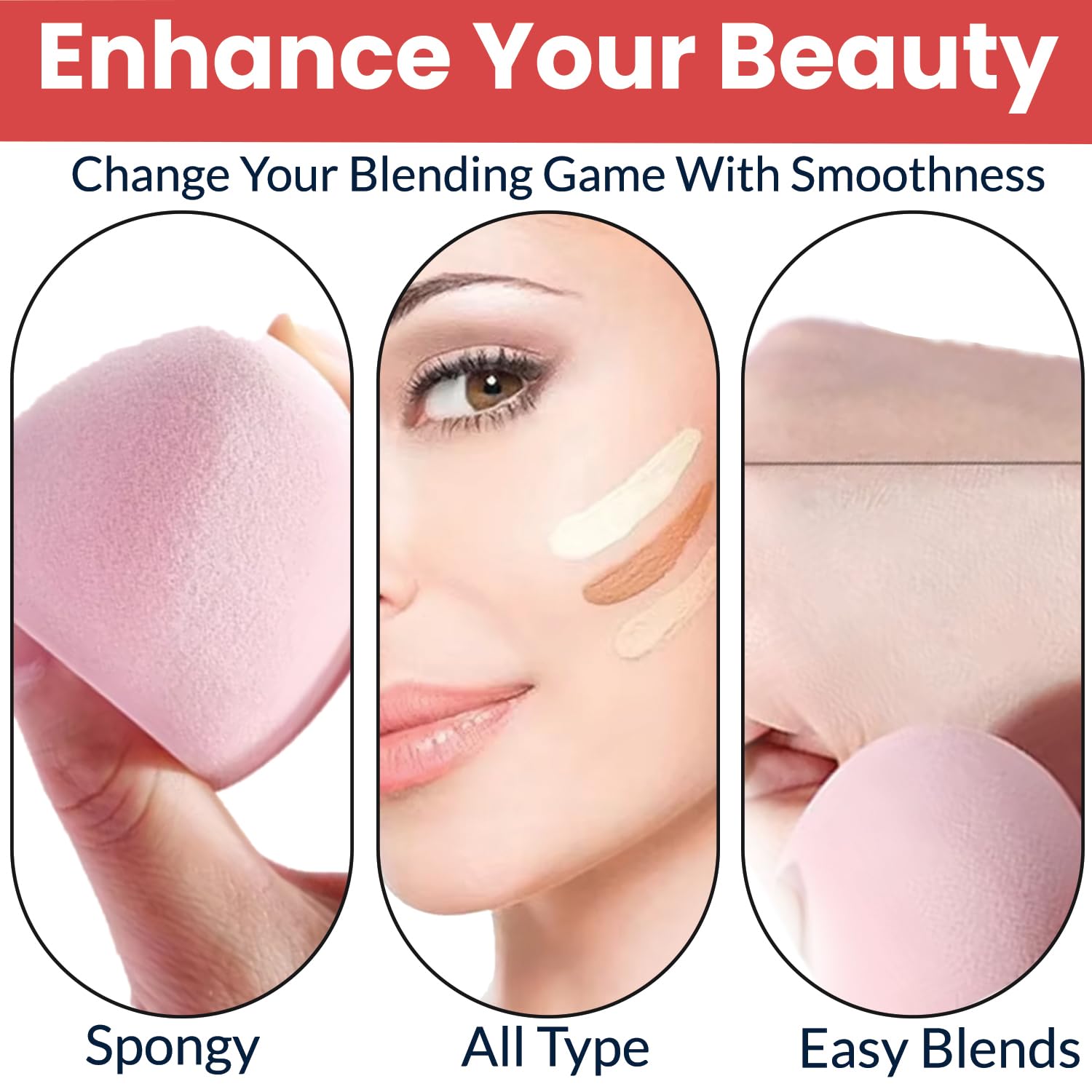 Beauty blender sponge jar ,good quality(5 assorted colours) - Image 3