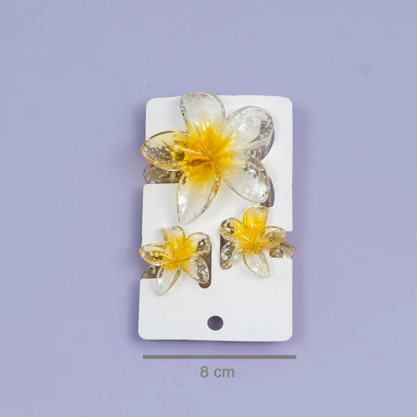 Flower set super premium hair claws (3 pieces) - Image 3