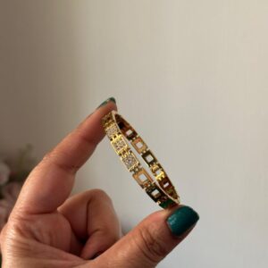 Baby size brick model 18k gold plated on Stainless Steel anti tarnish bracelet