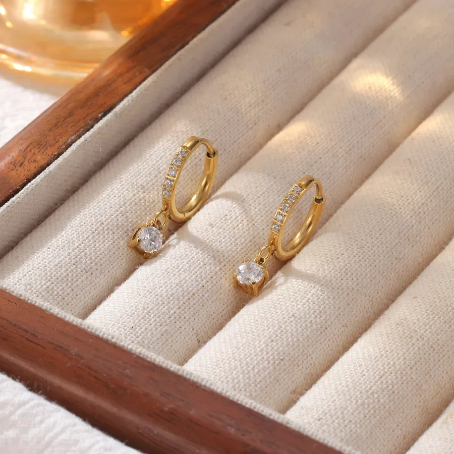 Best seller AD Hoops Antitarnish 18k Gold plated on stainless steel Hoops earrings - Image 7