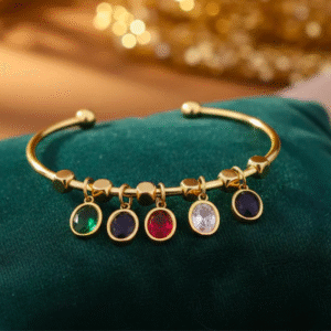 Baby size with multi colour stones model 18k gold plated on Stainless Steel anti tarnish bracelet