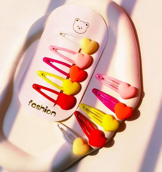 Heart Hair Clips set (5 pieces)