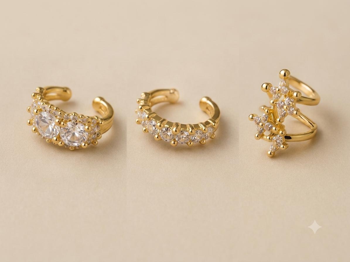 Ear cuff Model 4 Antitarnish 18k Gold plated on stainless steel (1 pcs ) - Image 3
