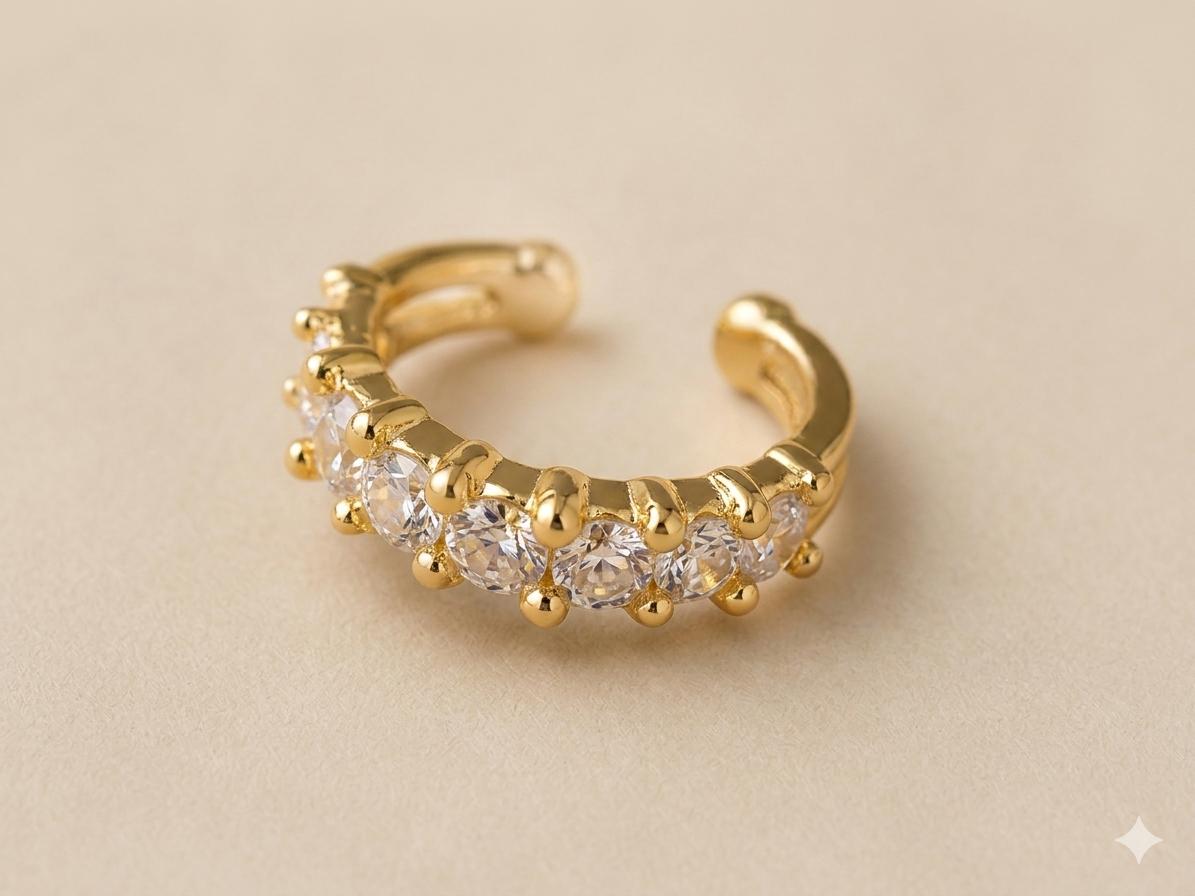Ear cuff Model 3 Antitarnish 18k Gold plated on stainless steel (1 pcs ) - Image 2